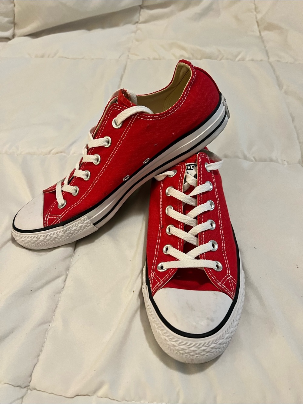 Red Adult Canvas Low-Top Converse Sneaker- Classic Casual Shoe